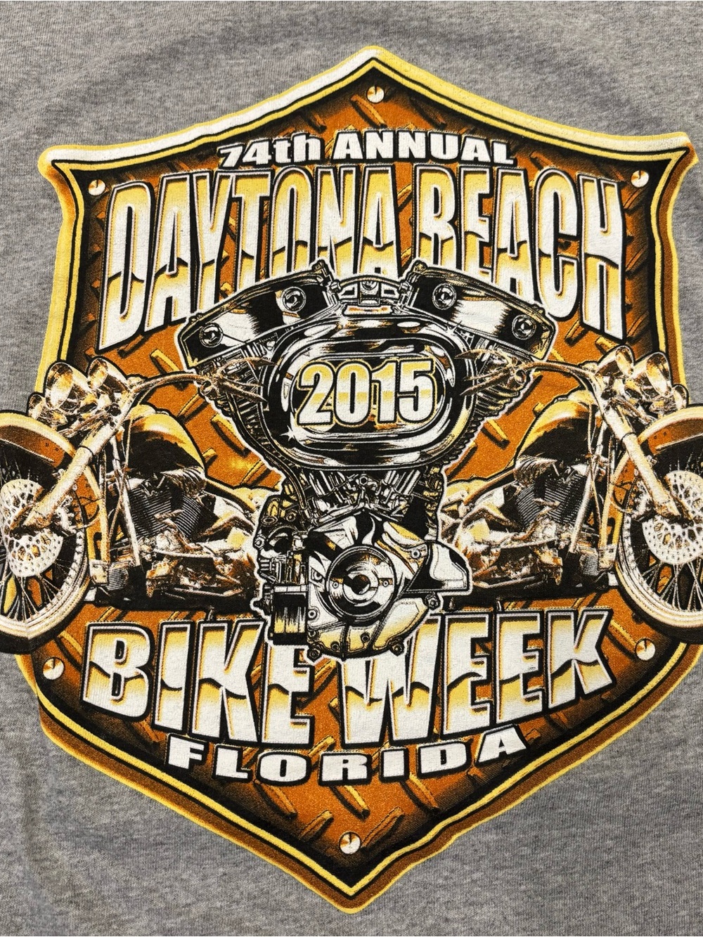 Daytona Beach Bike Week 2015 Florida, Graphic Tee, Mens Large, Dad Tee